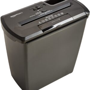 AmazonBasics 8-Sheet Strip-Cut Paper, CD and Credit Card Home Office Shredder